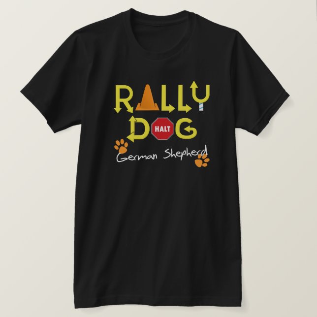 Schäferhund-Kundgebungs-Hund T-Shirt (Design vorne)