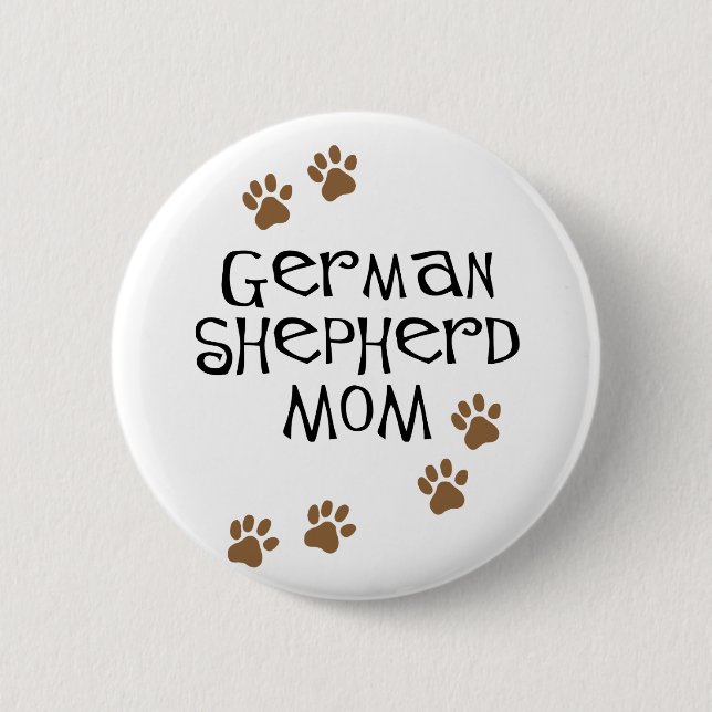 Schäferhund-Mama Button (Vorderseite)
