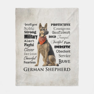 Schäferhund-Merkmal-Fleece-Decke Fleecedecke