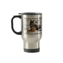 Schäferhund-Merkmal-Reise-Tasse