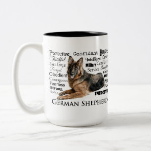 Schäferhund-Merkmal-Tasse Zweifarbige Tasse