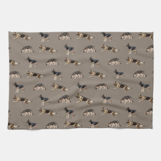 Schäferhund-Muster (Brown) Geschirrtuch