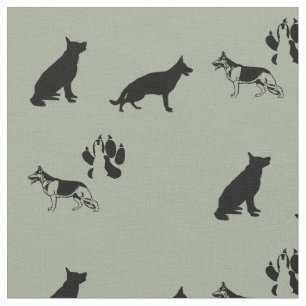 Schäferhund-Muster Stoff