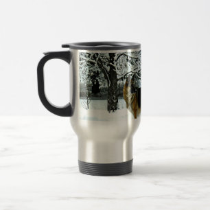 Schäferhund-Pendler-Kaffee-Tasse Reisebecher
