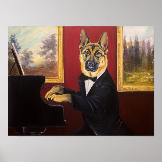 Schäferhund | Piano Waltz Poster (Vorne)