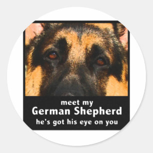 Schäferhund Runder Aufkleber