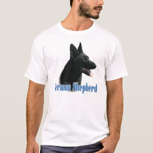Schäferhund-(schwarzer) Name T-Shirt