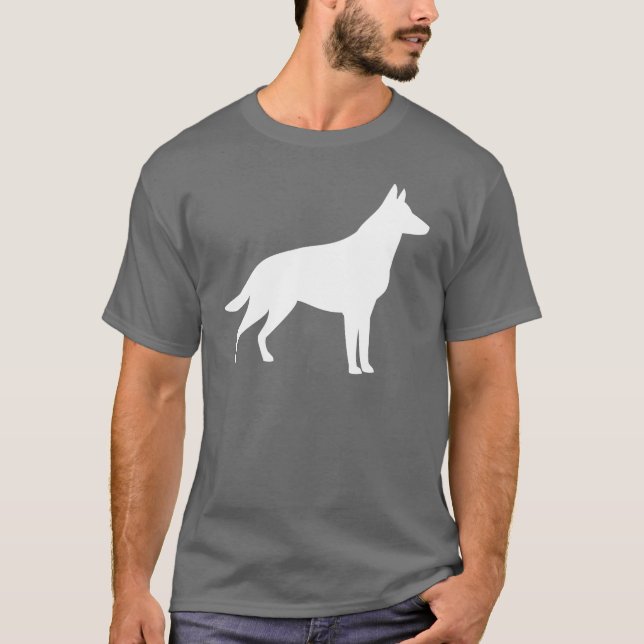Schäferhund-Silhouette T-Shirt (Vorderseite)