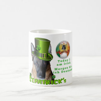 Schäferhund St. Patricks Tages Kaffeetasse
