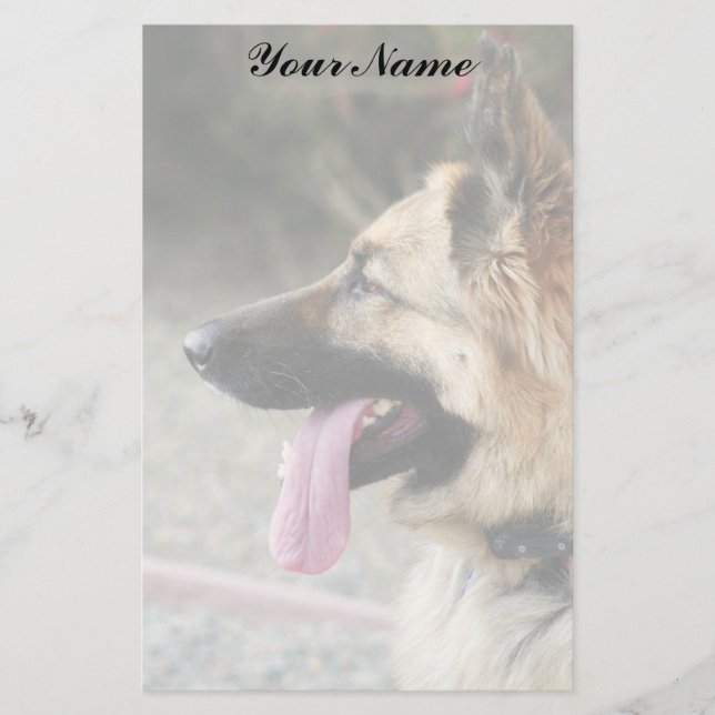 Schäferhund stationär briefpapier (Vorderseite)
