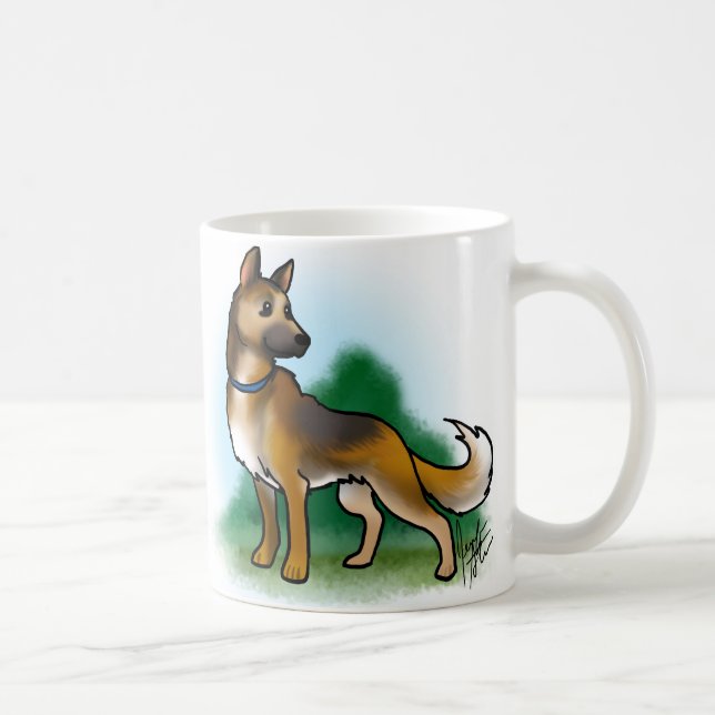 Schäferhund-Tasse Kaffeetasse (Rechts)
