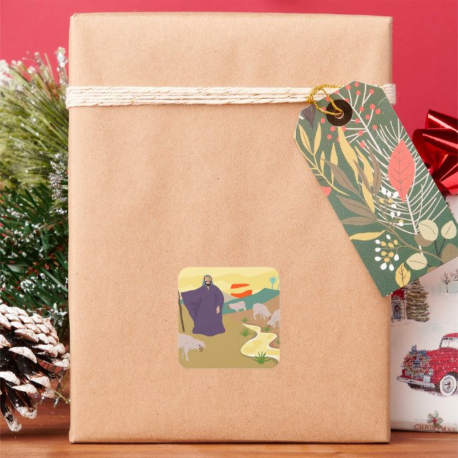 Schäferhund und seine Flock Square Sticker (Von Creator hochgeladen)