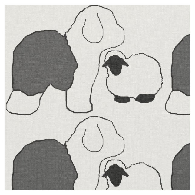 Schäferhund und sheepsheep stoff (Nahaufnahme)