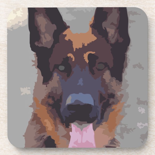 Schäferhund Untersetzer (Vorderseite)