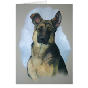Schäferhund: Ursprüngliche Pastellmalerei