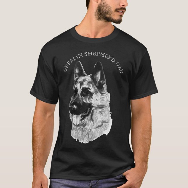 Schäferhund-Vater T-Shirt (Vorderseite)
