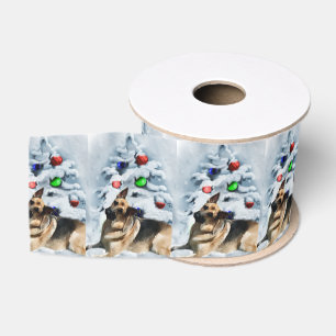 Schäferhund-Weihnachten Ripsband