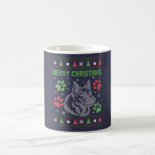 Schäferhund-Weihnachten Tasse