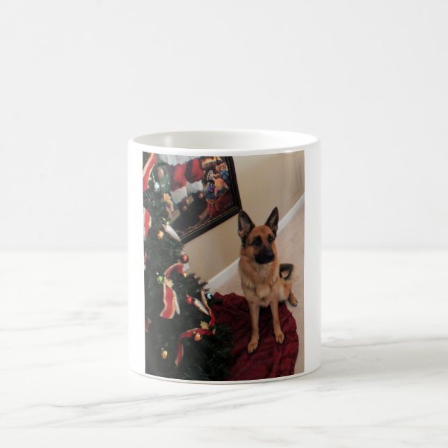 Schäferhund-Weihnachtskundenspezifischer Kaffeetasse (Mittel)