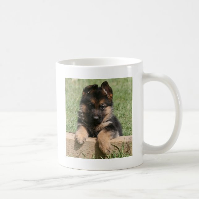 Schäferhund-Welpe Kaffeetasse (Rechts)