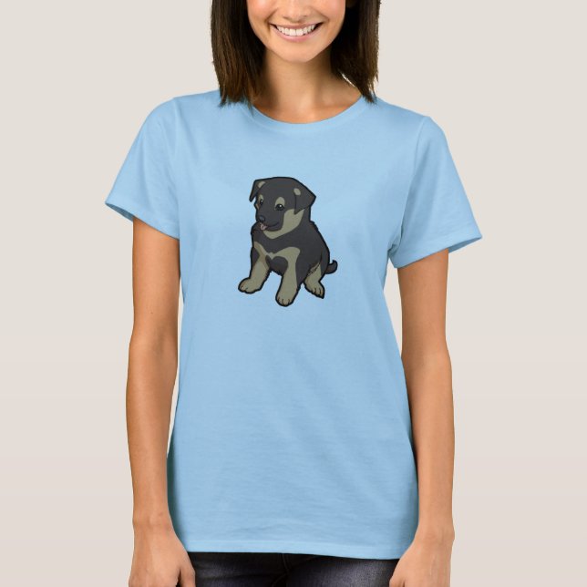 Schäferhund-Welpe T-Shirt (Vorderseite)