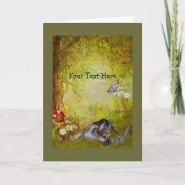 Schäferhund-Welpen-Fantasie-HundeFoto-Karte Karte