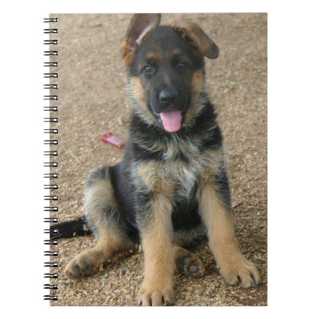 Schäferhund-Welpen-Notizbuch Notizblock (Vorderseite)