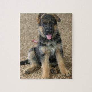 Schäferhund-Welpen-Puzzlespiel Puzzle