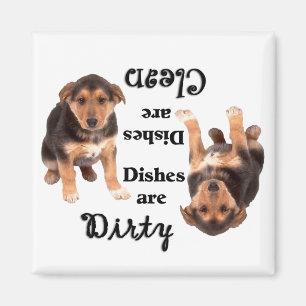 Schäferhund-Welpen-Spülmaschinen-Magnet Magnet