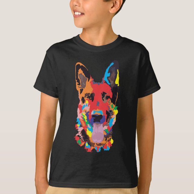 Schäferhundfarbe T-Shirt (Vorderseite)