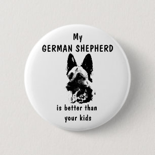 Schäferhundknopf Button