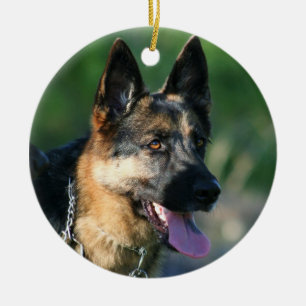 Schäferhundverzierung Keramik Ornament