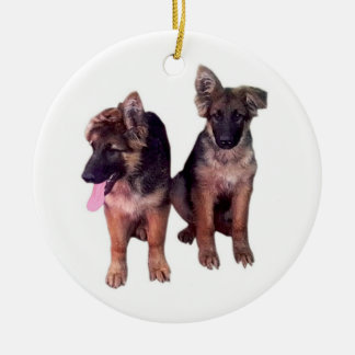 Schäferhundwelpen Gewohnheits-Verzierung Keramik Ornament