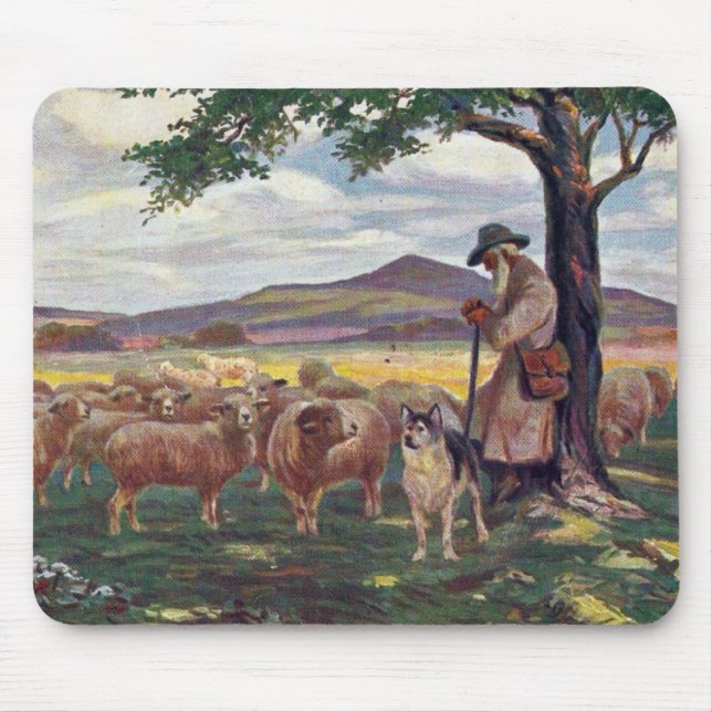 Schäferpflege Vintage Mousepad (Vorne)