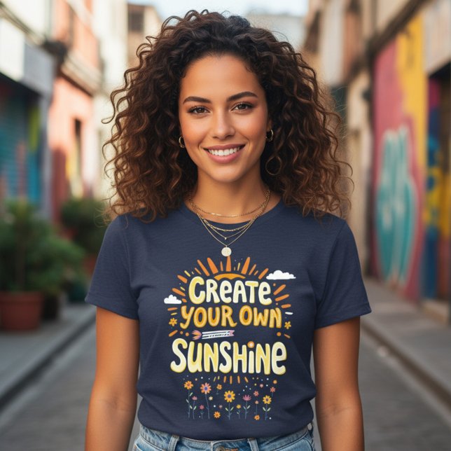 Schaffe Deinen Eigenen Sonnenschein Tri-Blend Shirt (Von Creator hochgeladen)