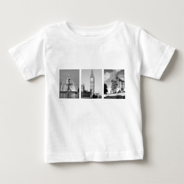 Schaffen-Ihr-Eigene 3 Foto-Collage Baby T-shirt (Vorderseite)