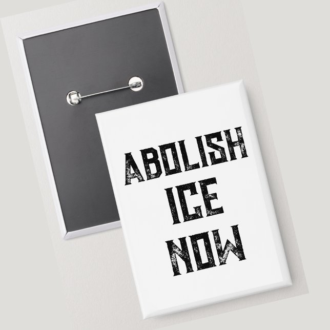 SCHAFFEN SIE ICE JETZT AB - US-Politischer Protest Button ("Abolish ICE now" reads this timely U.S. political protest button. )