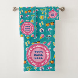 Schaffen Sie Ihr eigenes aquamarines Badhandtuch Set