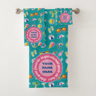 Schaffen Sie Ihr eigenes aquamarines Badhandtuch Set