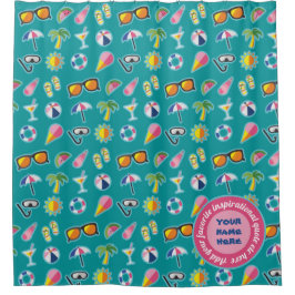 Schaffen Sie Ihr eigenes aquamarines Duschvorhang