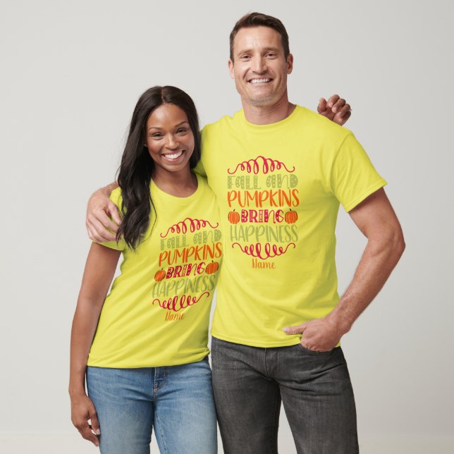 Schaffen Sie Ihr eigenes Fall Pumpkins Glück T-Shirt (Unisex)
