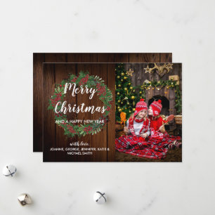 Schaffen Sie Ihr eigenes Foto Frohe Weihnachtsfeie Feiertagskarte