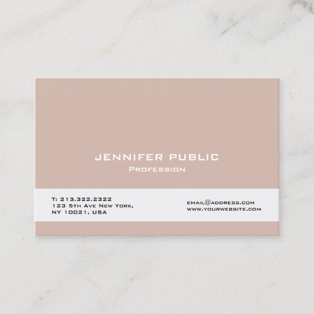 Schaffen Sie Ihr eigenes modernes berufliches Visitenkarte (Vorderseite)