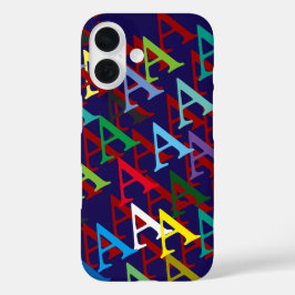 schaffen Sie Ihr eigenes Namensanfangsmuster iPhone 16 Hülle