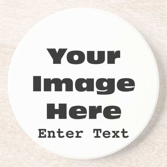 Schaffen Sie Ihre eigene Geschenk-Schablone Sandstein Untersetzer (Vorne)