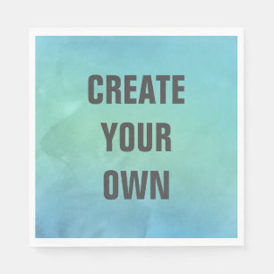 Schaffen Sie Ihre eigene Türkis-Aquarell-Malerei Serviette