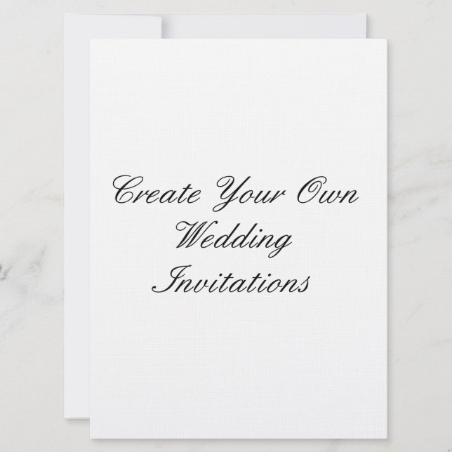 Schaffen Sie Ihre eigenen Hochzeits-Einladungen Einladung (Vorderseite)