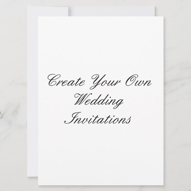 Schaffen Sie Ihre eigenen Hochzeits-Einladungen Einladung (Vorderseite)