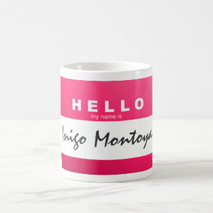 Schaffen Sie Ihre Selbst, "hallo, das mein Name Tasse