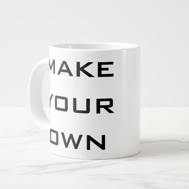 Schaffen Sie Ihre Selbst Jumbo-Tasse (Vorderseite Links)